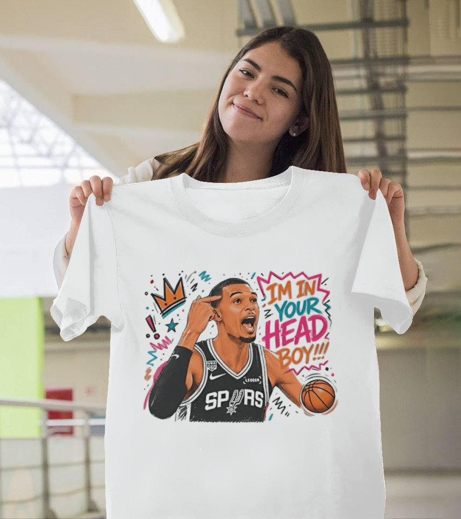 San Antonio Spurs Victor Wembanyama I'm In Your Head Boy Basketball Star T-Shirt