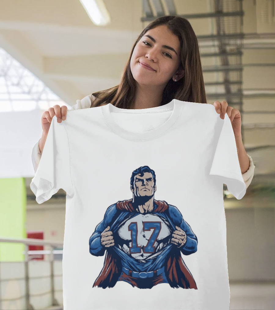 Superman Secret Identity 17 Josh Allen Buffalo Bills T-Shirt