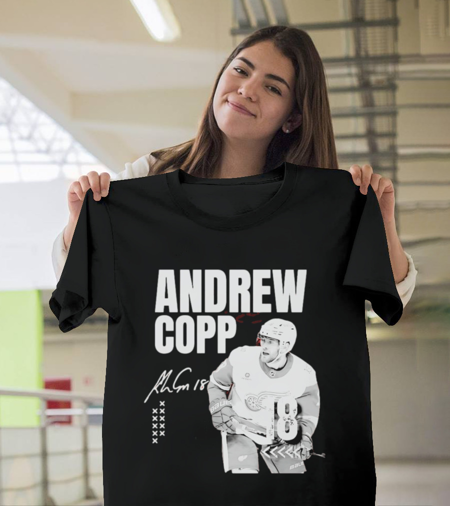 Andrew Copp Detroit Red Wings 18 NHL Hockey Player Signature Jersey T-Shirt