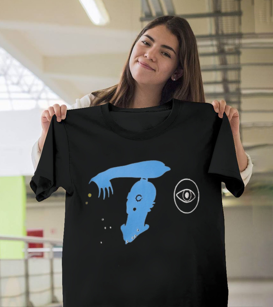 Candice For You Searcher Abstract Blue Silhouette With Eye T-Shirt