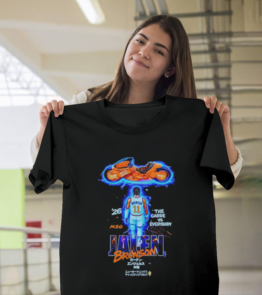 Jalen Brunson New York Knicks The Garden Vs Everybody Akira Bike Art '26 T-Shirt