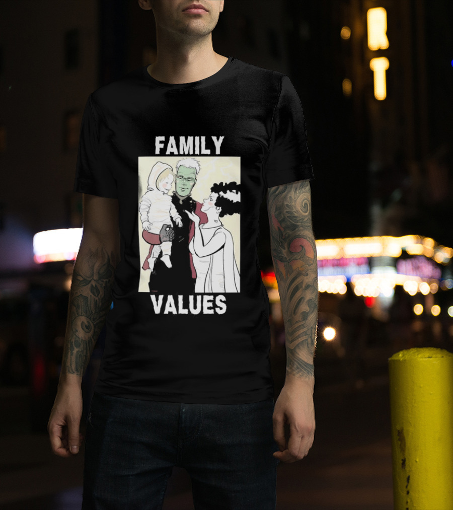 Family Values Halloween 2026 Ghostly Family T-Shirt