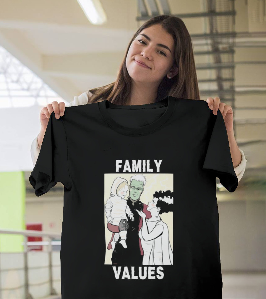 Family Values Halloween 2026 Ghostly Family T-Shirt
