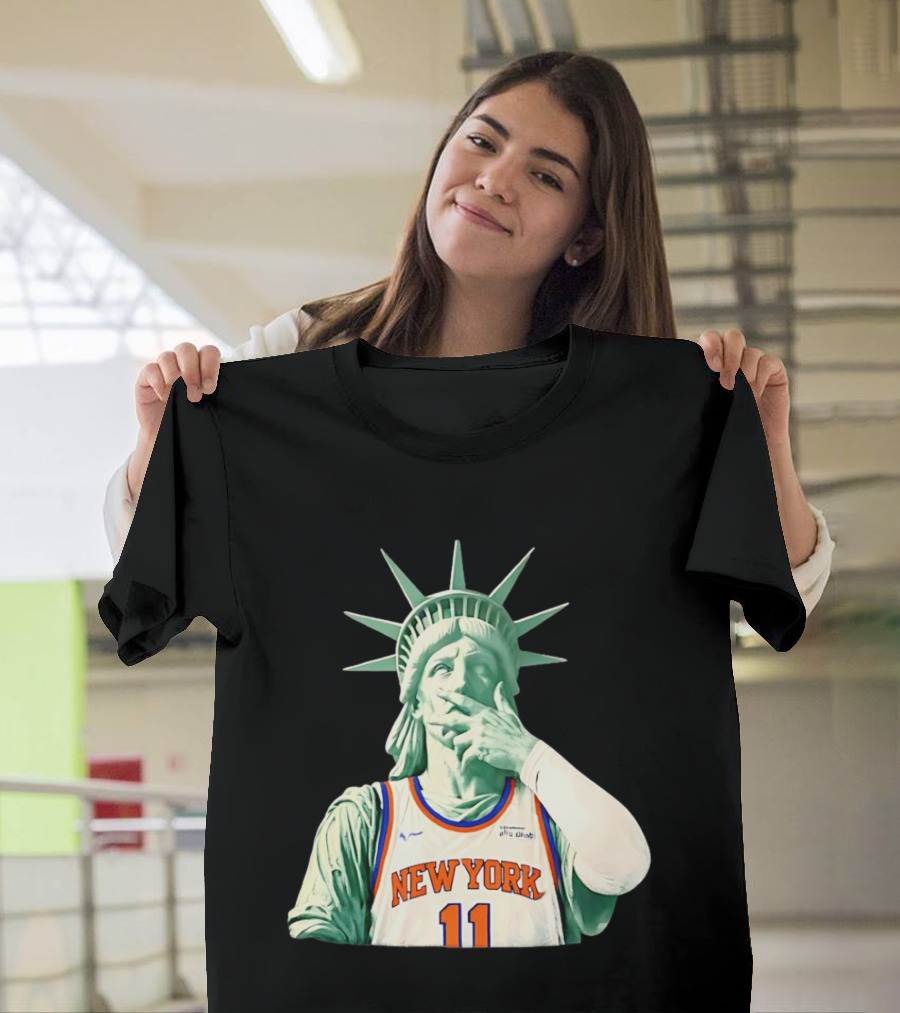 New York Knicks Statue Of Liberty Number 11 Jalen Brunson 2026 T-Shirt