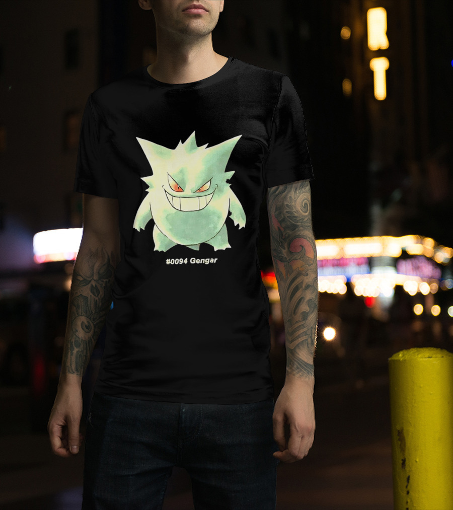 Gengar Pokemon 0094 Shadow Pokemon Ghost Type T-Shirt