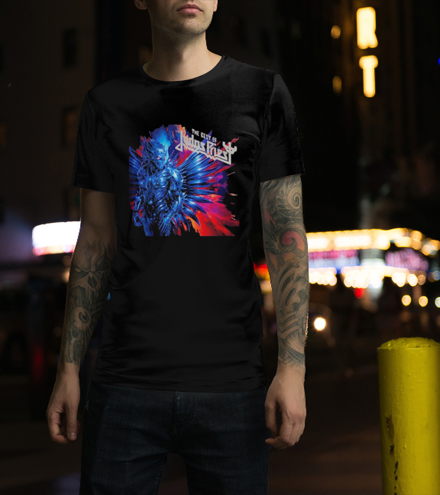 Judas Priest The Best Of 2026 New Album Robotic Blue Warrior T-Shirt