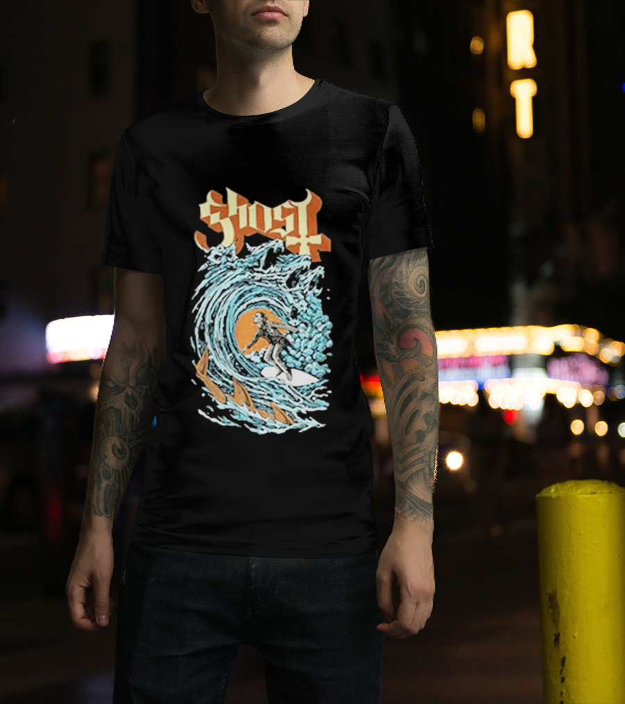 Ghost Band Summer 2026 Exclusive Papa Surf Muscle Wave T-Shirt