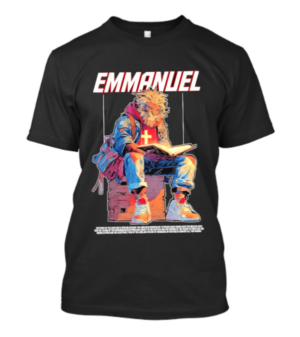 Emmanuel The Spirit Of The Lord God Is Upon Me Lion Reading To Comfort All That Mourn T-Shirt