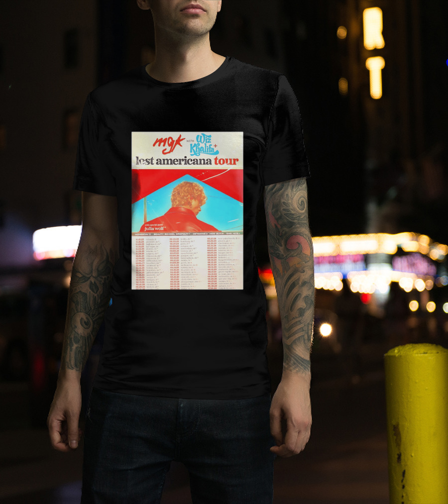MGK Wiz Khalifa Lost Americana Tour Julia Wolf Guest T-Shirt