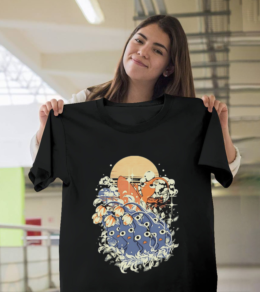 Surfing Pikmin Good Wave Sunset Retro Adventure T-Shirt