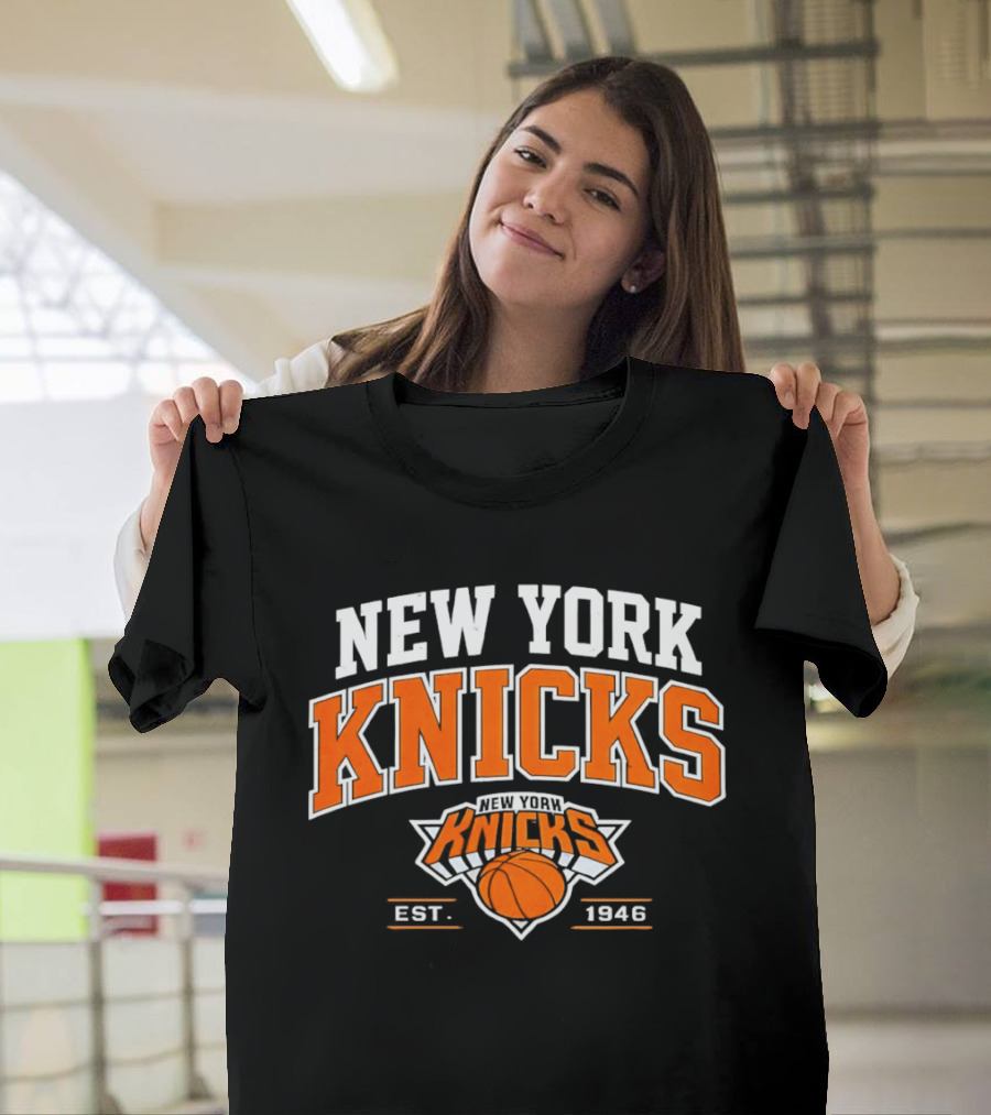 New York Knicks Est 1946 Basketball Team Orange T-Shirt