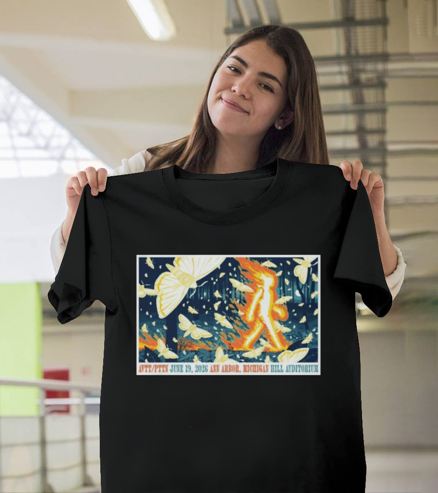 Avett Brothers Concert Ann Arbor Michigan June 19 2026 Hill Auditorium Moth T-Shirt