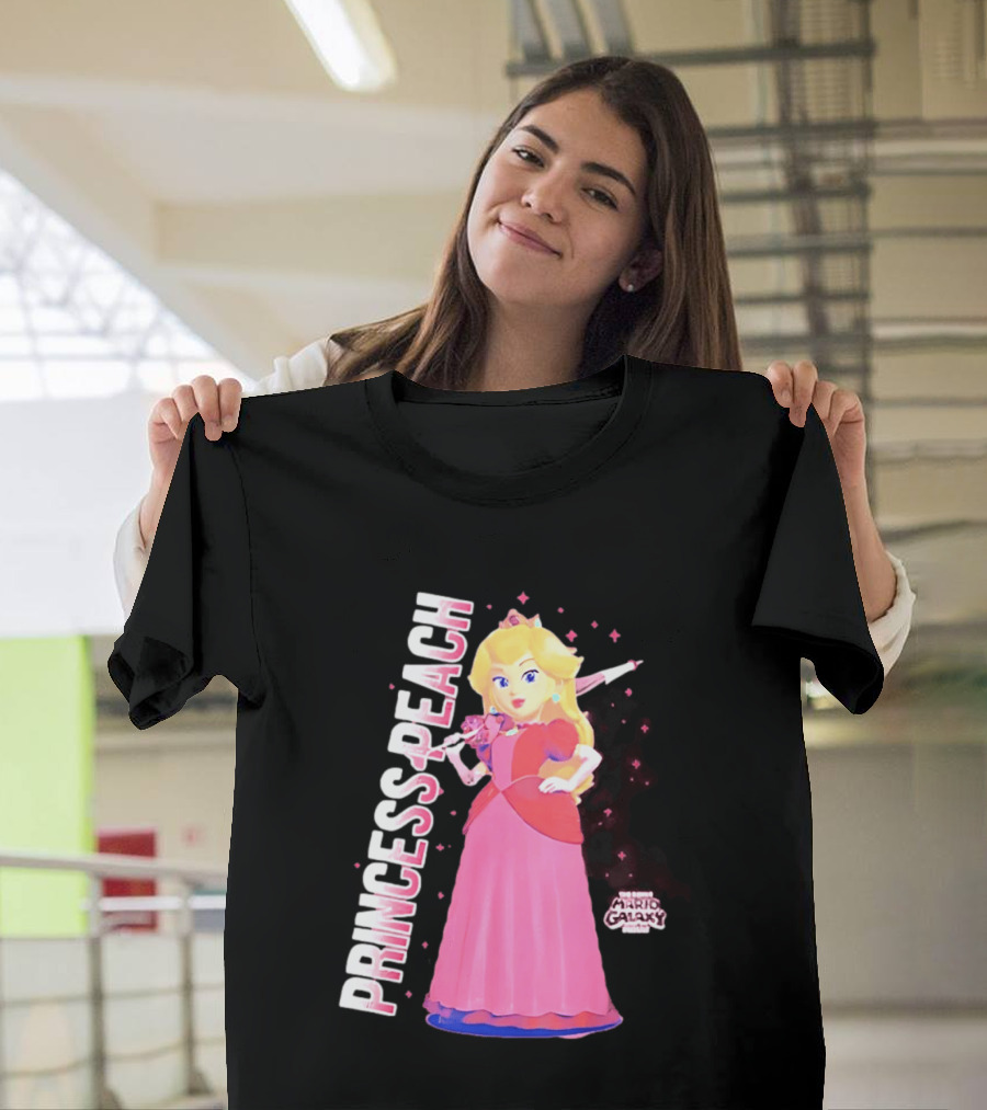 Super Mario Galaxy Movie Princess Peach Colorful Adventure T-Shirt