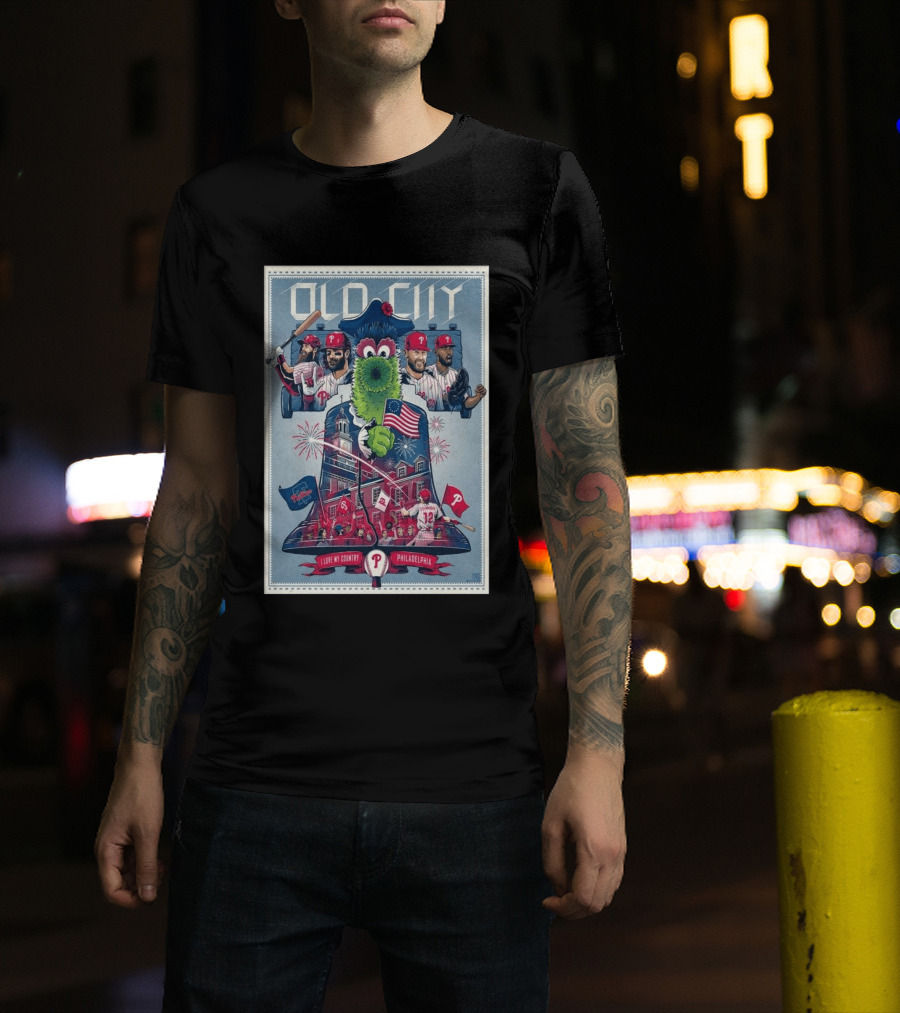 Old City Phillies I Love My Country Philadelphia T-Shirt