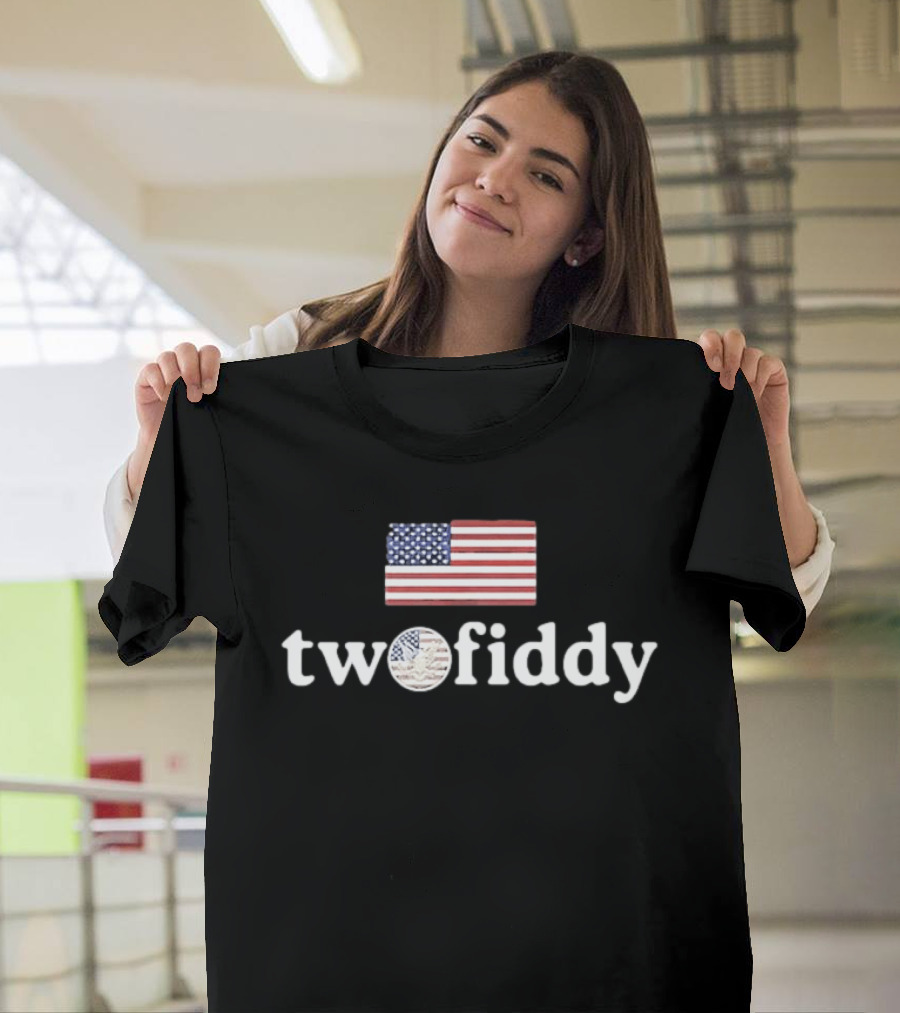 Two Fiddy American Flag Independence Celebration T-Shirt
