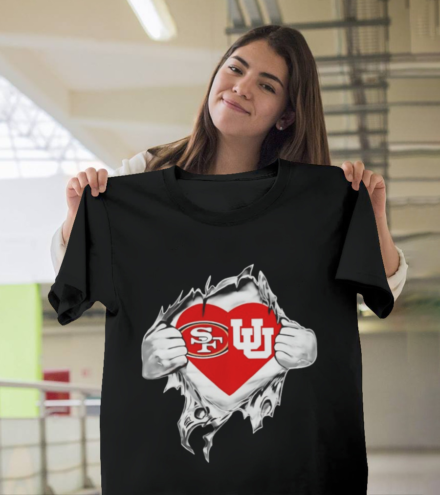 San Francisco 49ers Utah Utes It's In My Heart T-Shirt