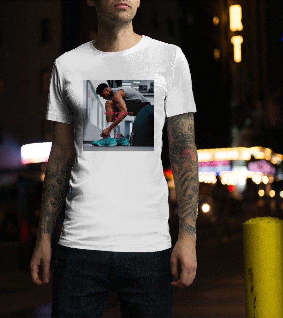 Nike Giannis Antetokounmpo Welcome To South Beach Milwaukee Bucks T-Shirt