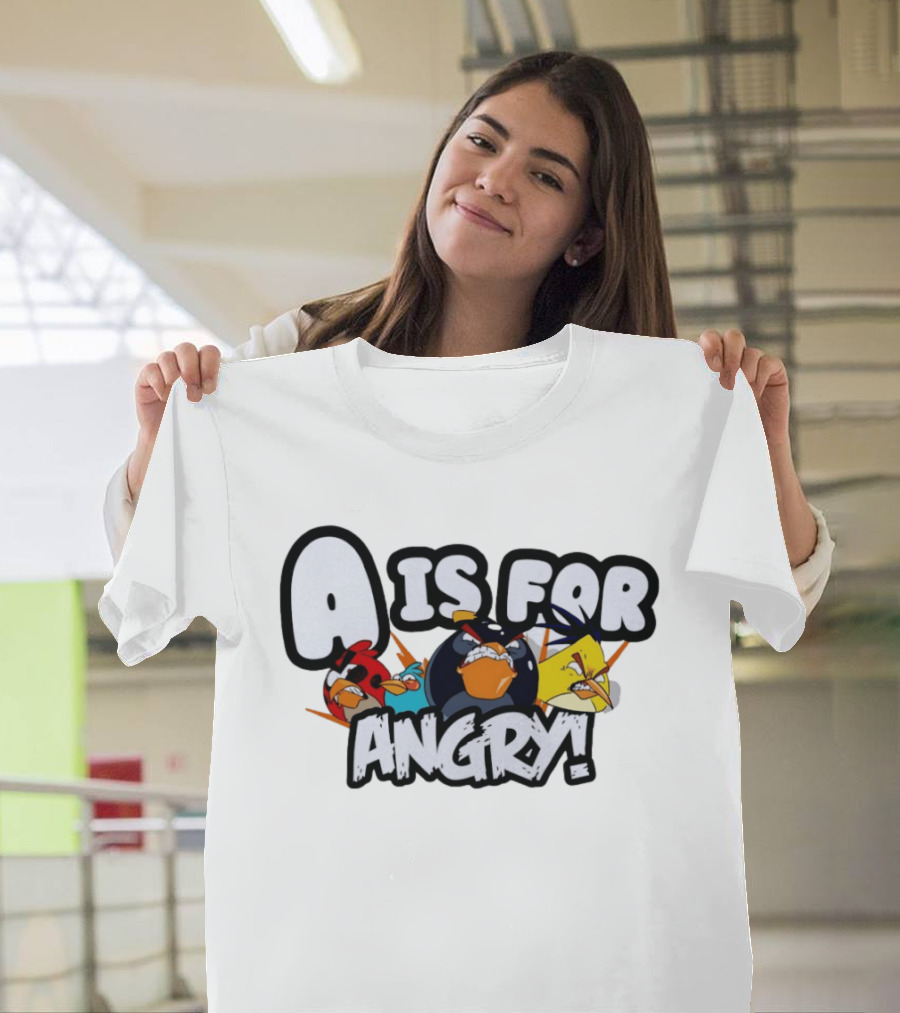 A Is For Angry Birds Characters T-Shirt