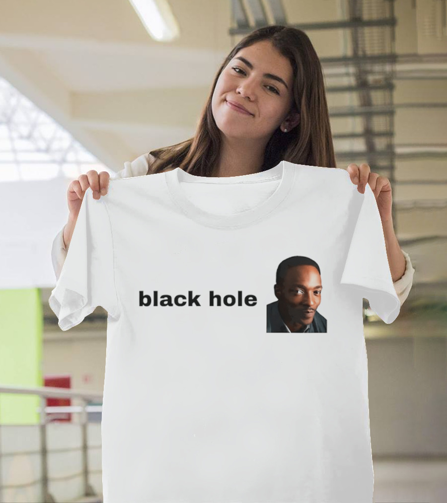 Black Hole Anthony Mackie Face T-Shirt