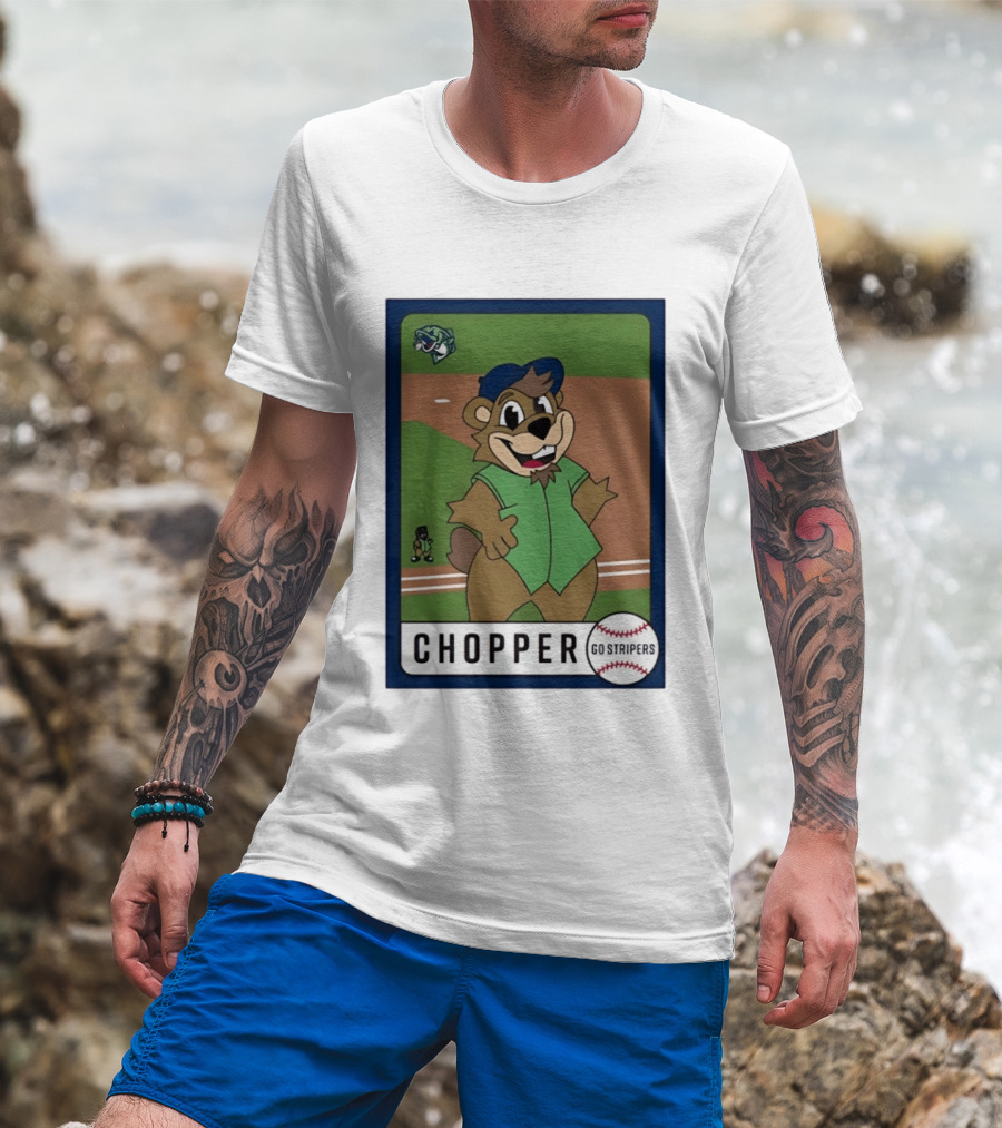 Chopper Gwinnett Stripers Baseball Card Go Stripers T-Shirt