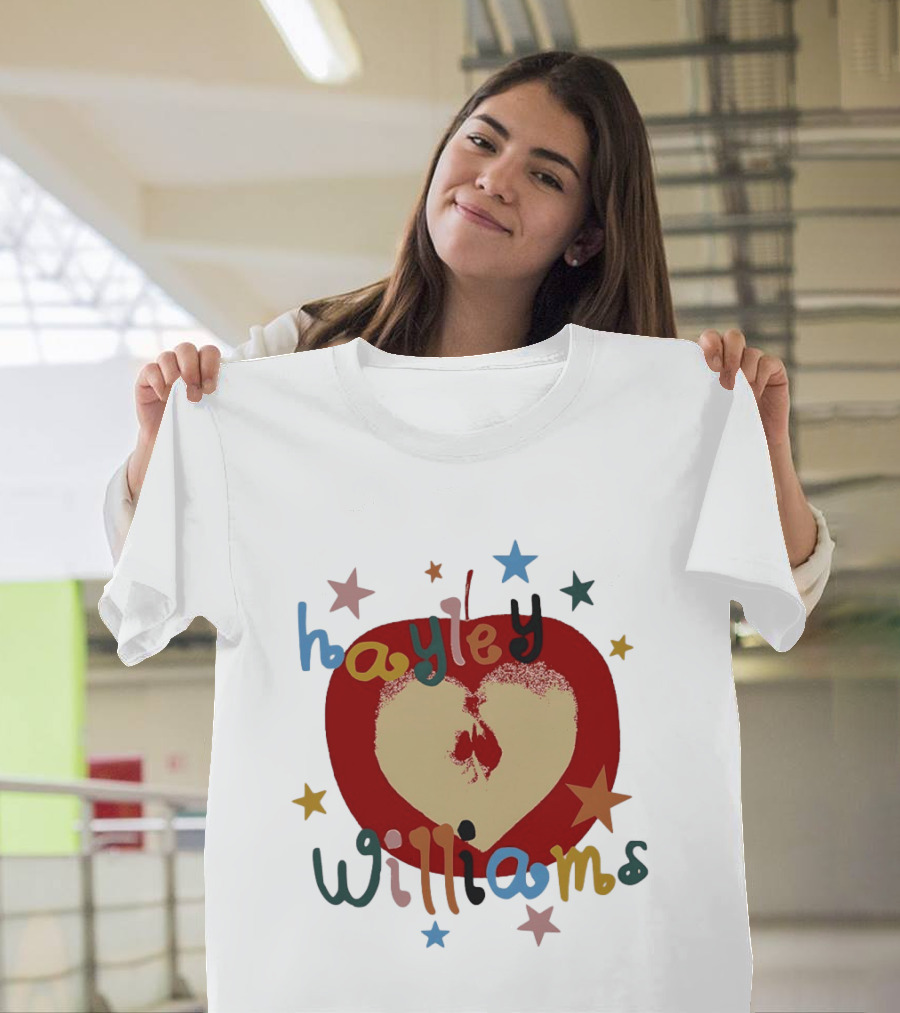 Hayley Williams Apple Heart Star Pop Colorful Letters T-Shirt