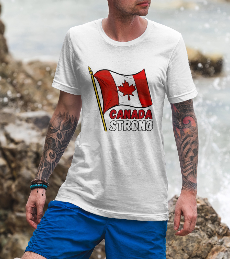 Canada Strong Maple Leaf Flag Pride T-Shirt