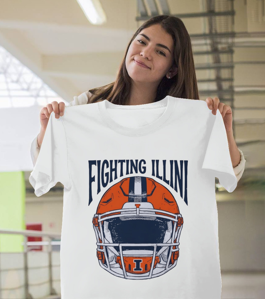 Fighting Illini Football Helmet Illinois T-Shirt