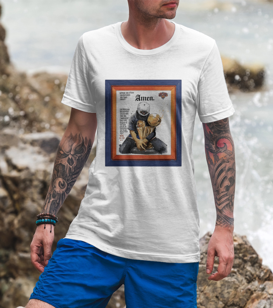 Saturday June 15 2026 Knicks Spurs NBA Finals Game 6 Amen Knicks Win First NBA Championship Since 1973 Win 4 90 47 T-Shirt
