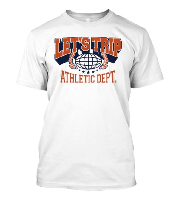 Let's Trip Athletic Dept Go Sports Globe Stars T-Shirt