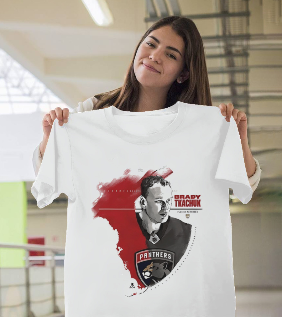 Florida Panthers Brady Tkachuk Portrait State Of Florida T-Shirt