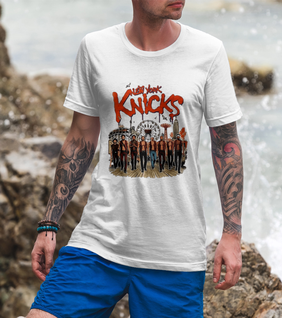 New York Knicks The Warriors Coney Island Gang Ferris Wheel Empire State Building T-Shirt