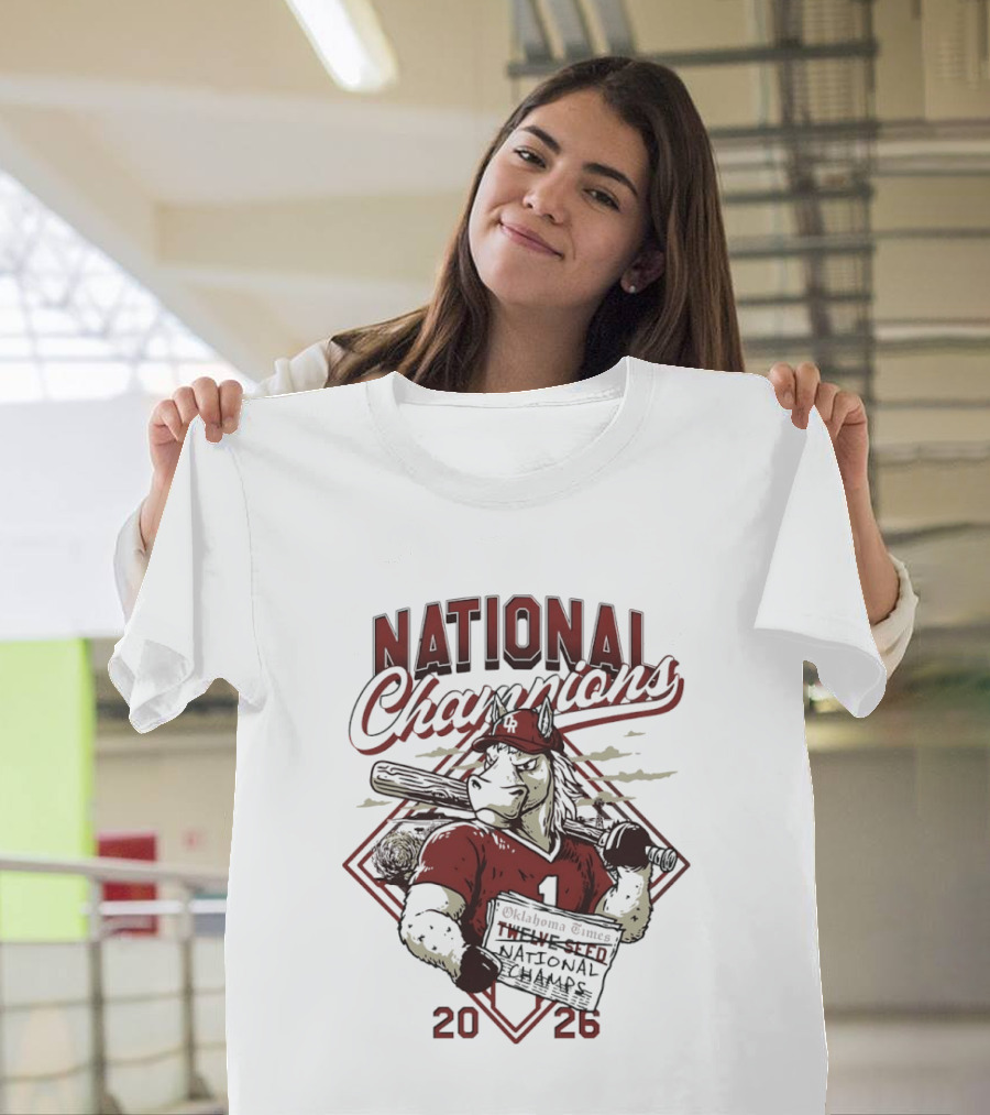 Oklahoma Sooners National Champions 2026 Sooner Schooner Baseball T-Shirt