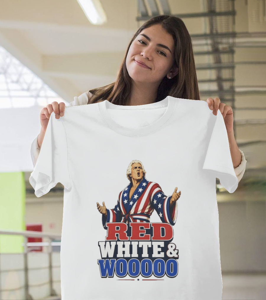 Ric Flair Red White And Woooo USA Wrestling Legend 4th Of July Celebration T-Shirt