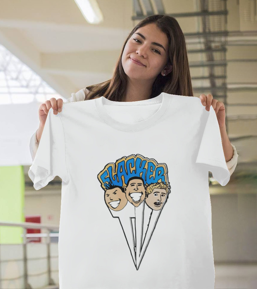 Slacker Cartoon Heads Punk Rock Trio T-Shirt