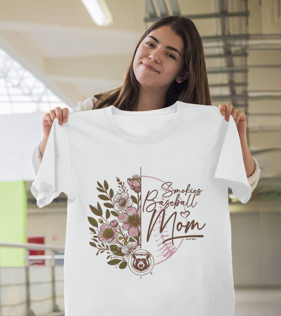Tennessee Smokies Baseball Mom Floral Minor League Baseball T-Shirt