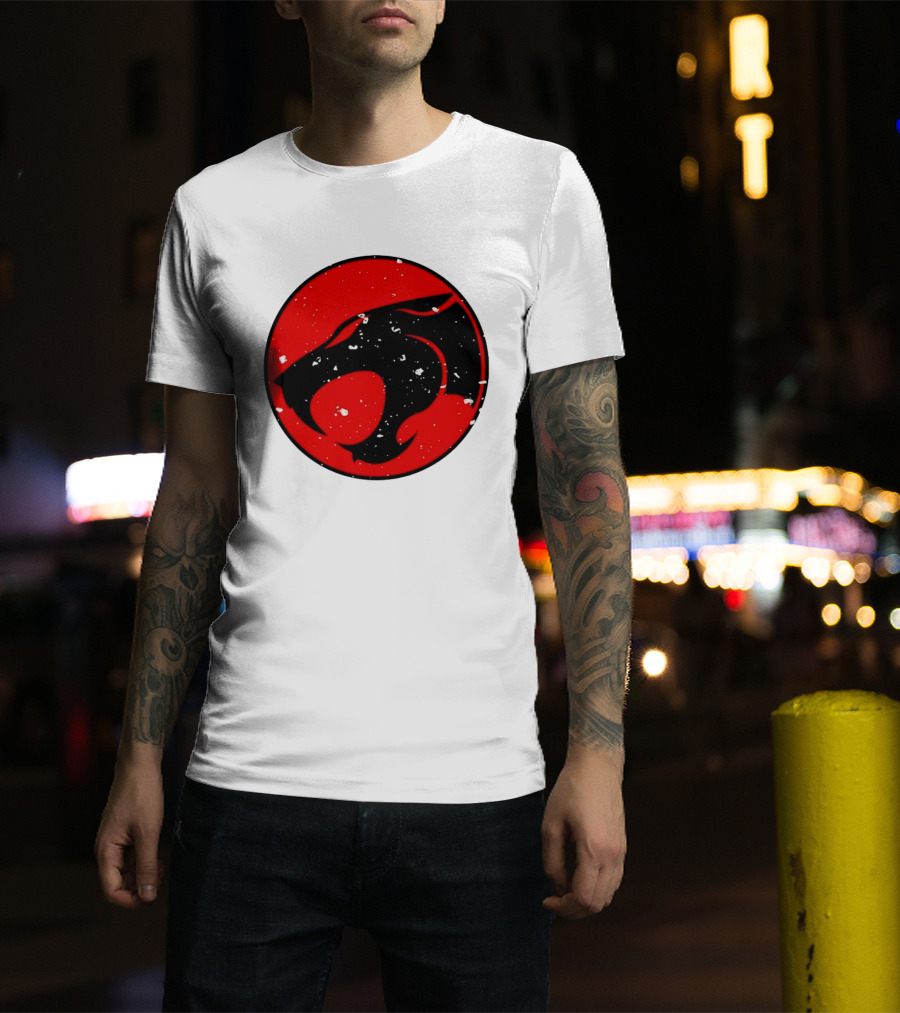 Thunder Jaguar Cat Red Circle T-Shirt