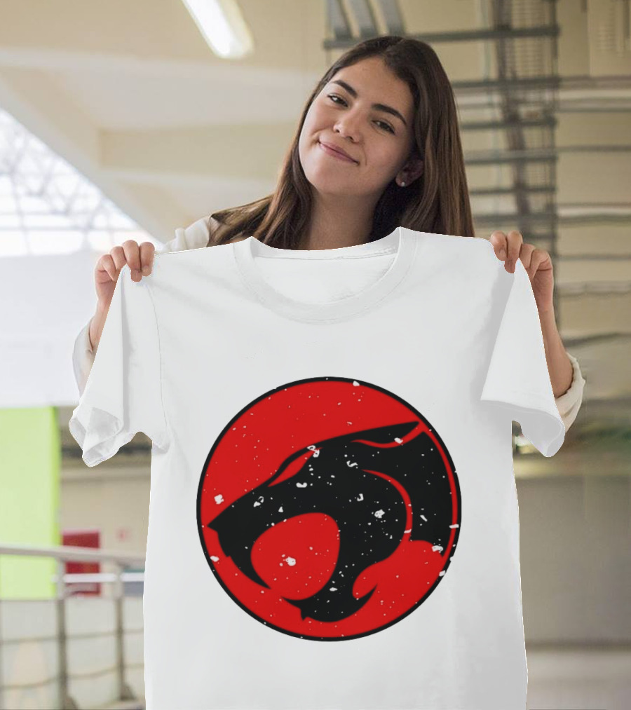 Thunder Jaguar Cat Red Circle T-Shirt