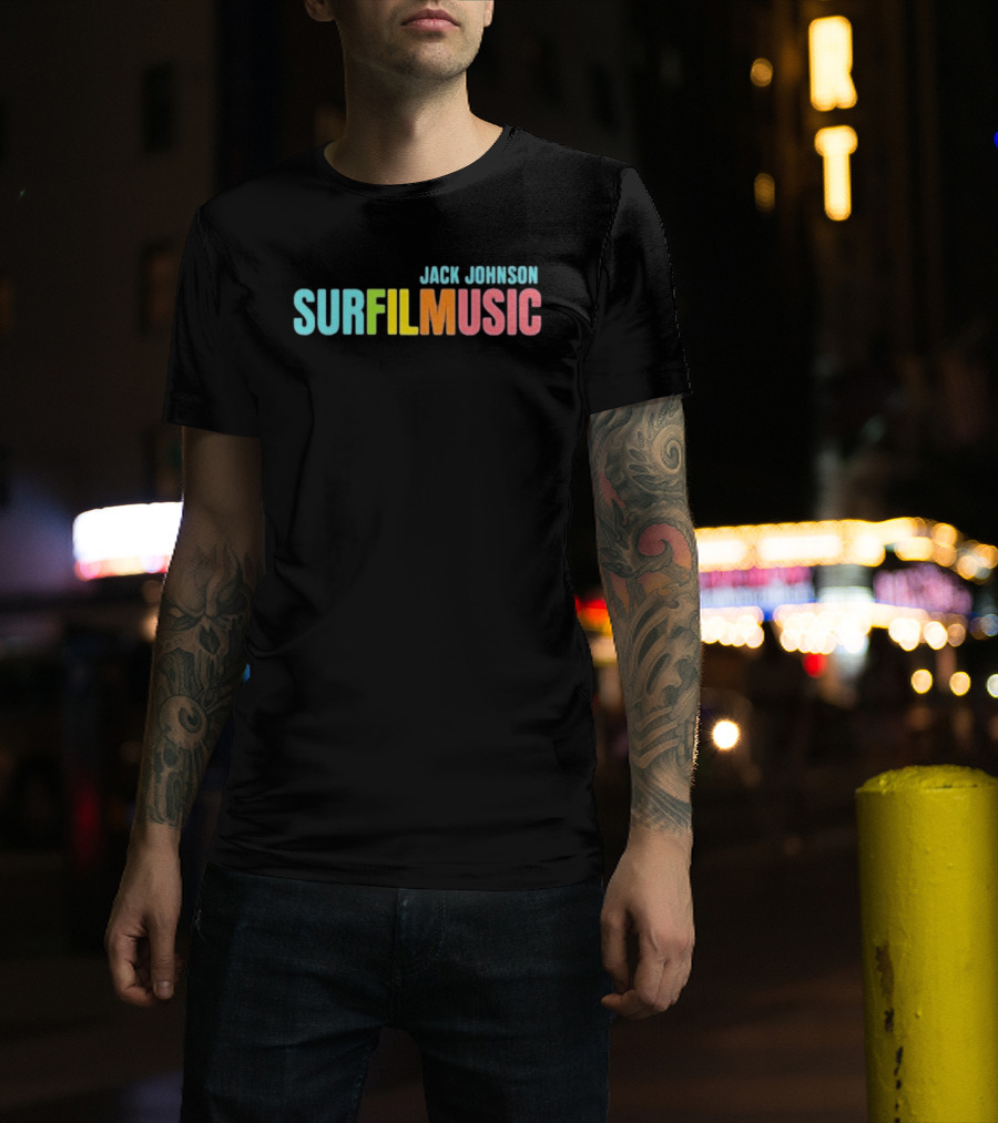 Jack Johnson Surfilmusic Tour 2026 Colorful Festival Event T-Shirt