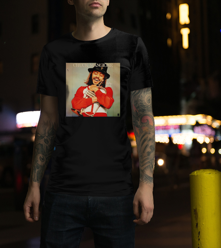 Chuck Mangione Feels So Good Iconic Album Cover With Flugelhorn Player In Red And White Outfit T-Shirt
