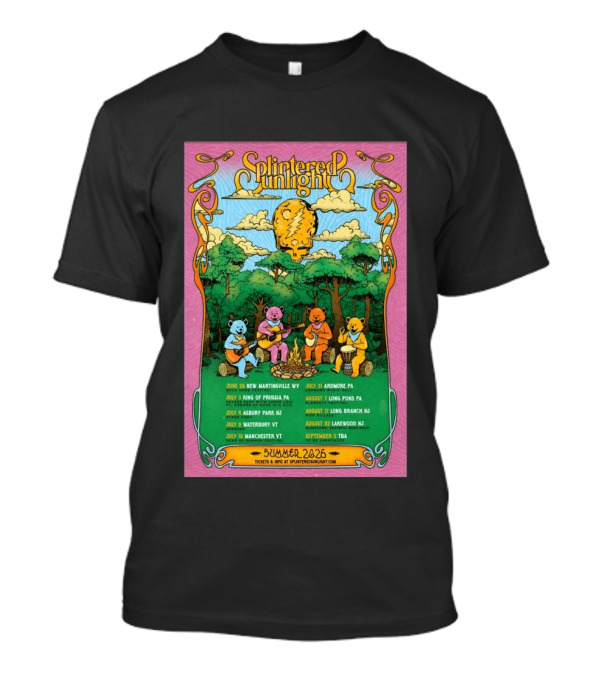 Splintered Sunlight Summer 2026 Tour New Martinsville King Prussia Asbury Waterbury Manchester Ardmore Long Pond Branch Lakewood T-Shirt