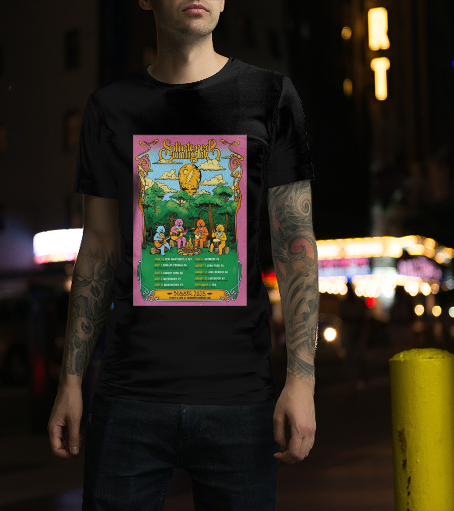 Splintered Sunlight Summer 2026 Tour New Martinsville King Prussia Asbury Waterbury Manchester Ardmore Long Pond Branch Lakewood T-Shirt