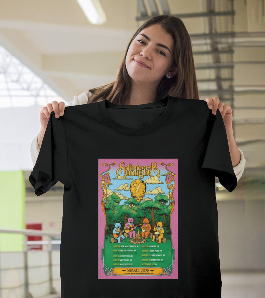 Splintered Sunlight Summer 2026 Tour New Martinsville King Prussia Asbury Waterbury Manchester Ardmore Long Pond Branch Lakewood T-Shirt