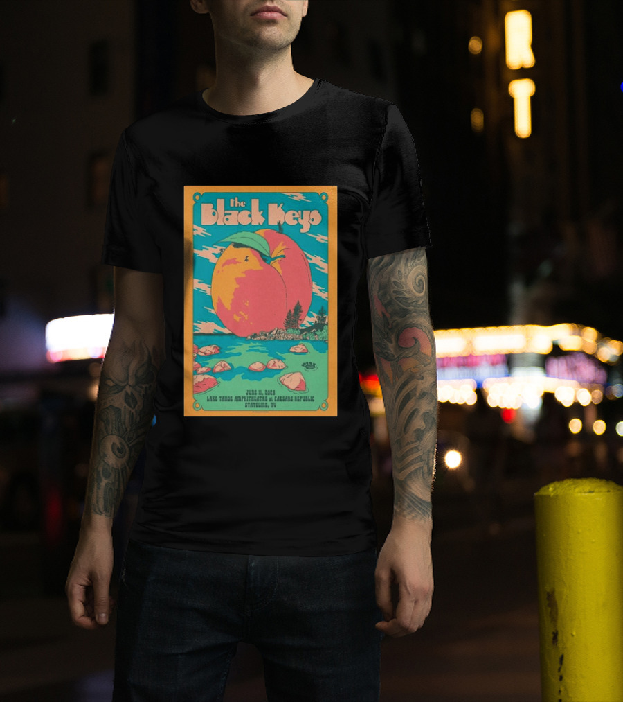 The Black Keys June 11 2026 Lake Tahoe Amphitheatre At Caesars Republic Stateline NV Peach T-Shirt