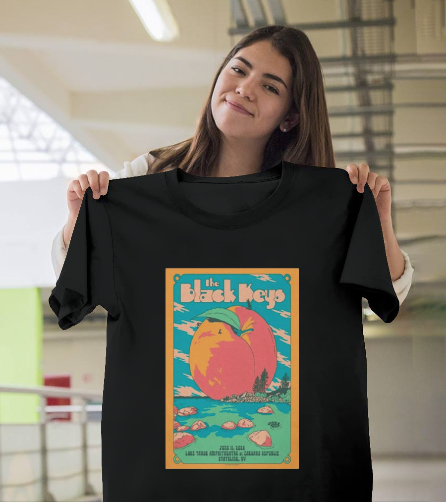 The Black Keys June 11 2026 Lake Tahoe Amphitheatre At Caesars Republic Stateline NV Peach T-Shirt