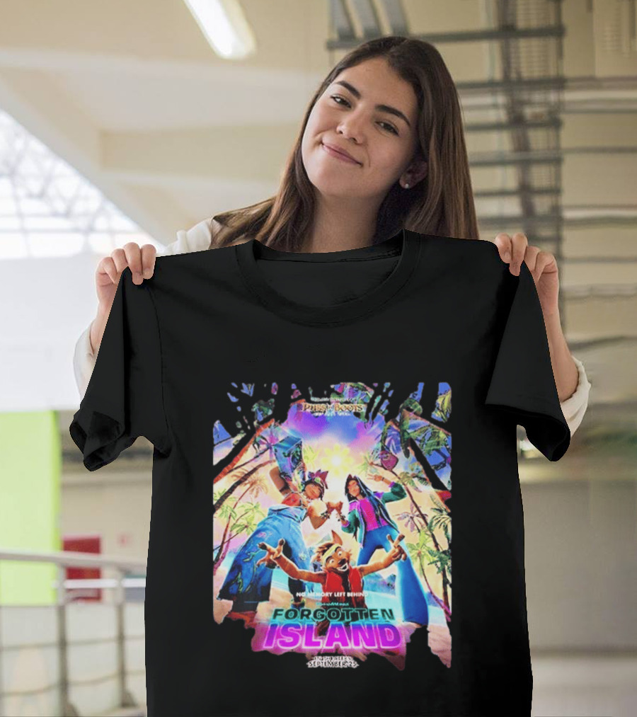 DreamWorks Puss In Boots Forgotten Island No Memory Left Behind In Theaters September 25 2026 T-Shirt
