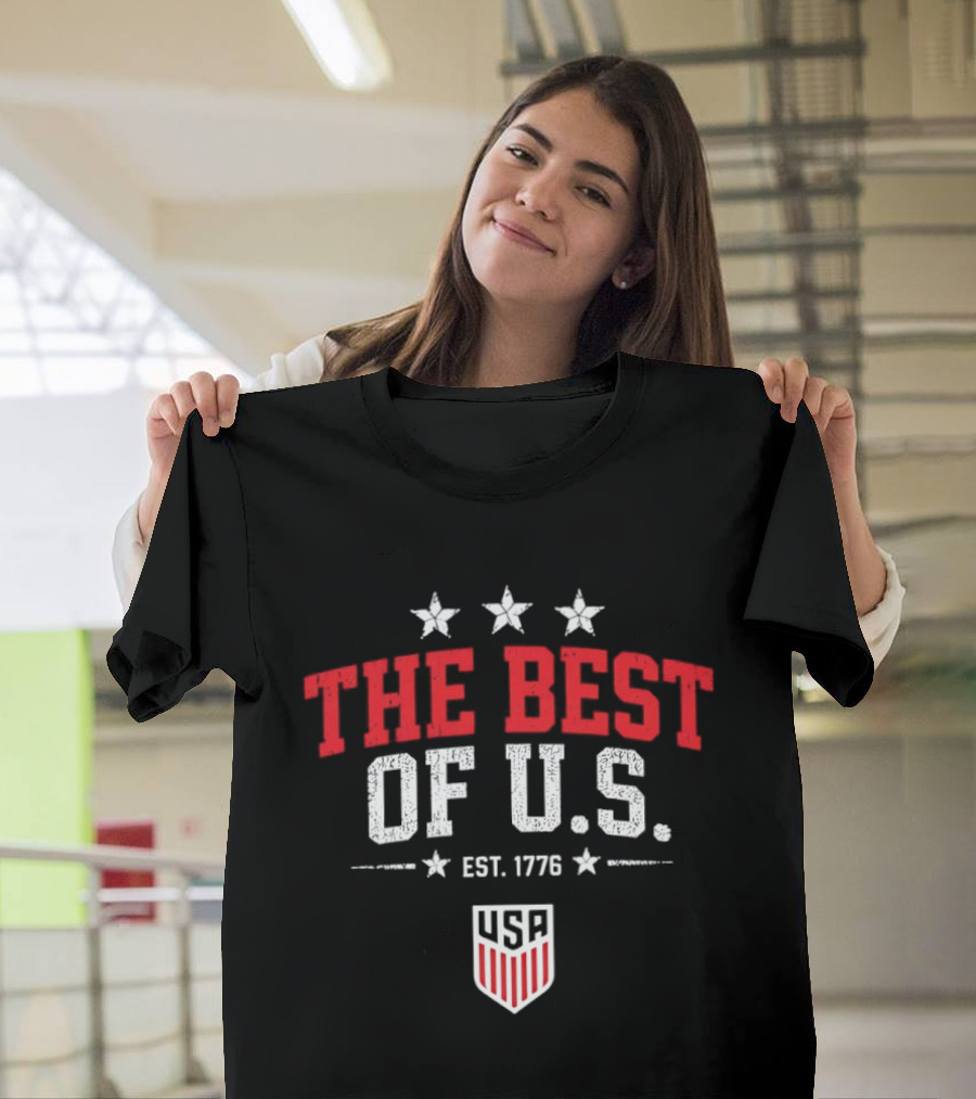 USMNT The Best Of U.S. USA Est 1776 Patriotic Soccer Team Logo Stars T-Shirt