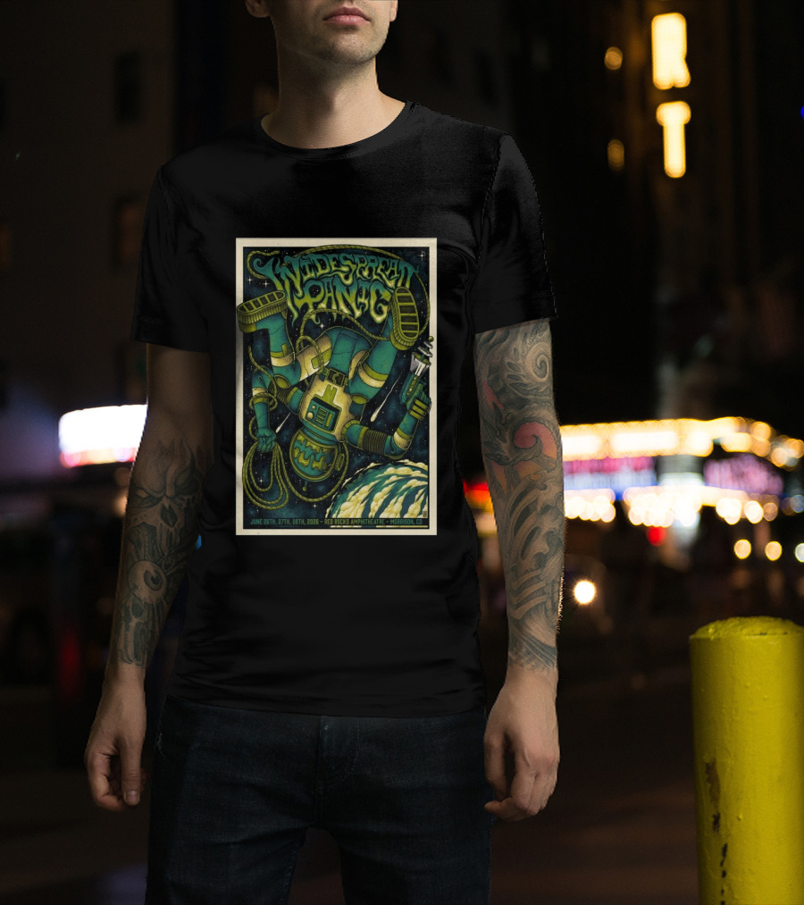 Widespread Panic Space Themed Red Rocks Amphitheatre Morrison CO June 26 27 28 2026 T-Shirt