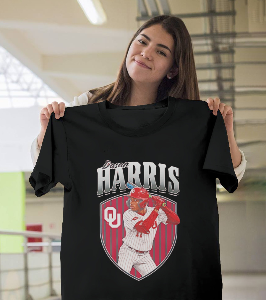 Dasan Harris Oklahoma Sooners Baseball OU T-Shirt