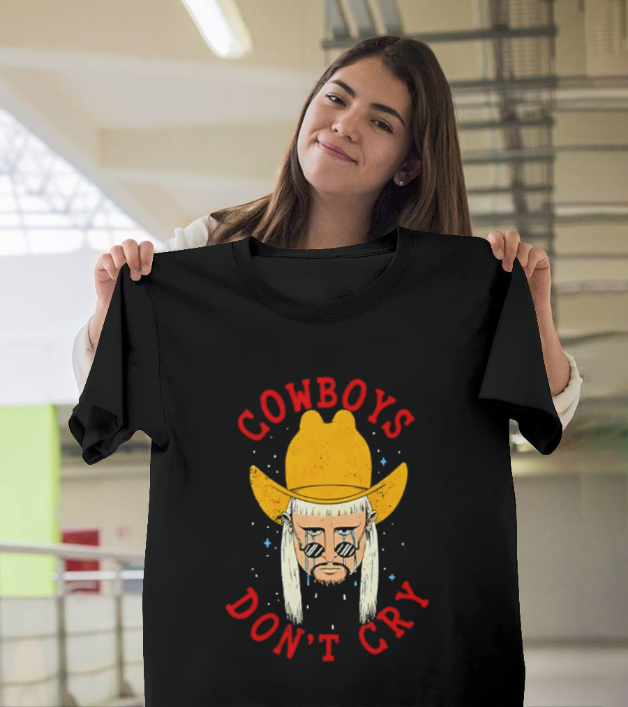 Oliver Tree Cowboys Don't Cry Large Yellow Hat Sad Face T-Shirt