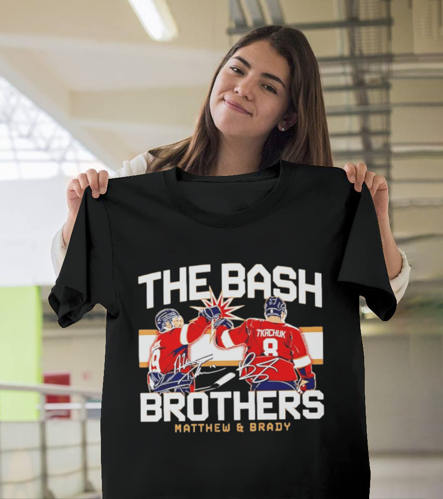 The Bash Brothers Matthew Brady Tkachuk Signatures Panthers T-Shirt